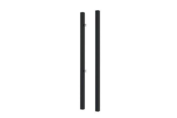 CASANOOV - Casanoov Lot de 2 poteaux en fer DARIO 6x6  cm H.170  cm Noir Mat - large