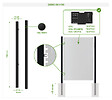 CASANOOV - Casanoov Lot de 2 poteaux en fer DARIO 6x6  cm H.190  cm Noir Mat - vignette