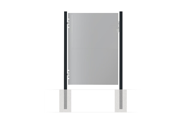 CASANOOV - Casanoov Lot de 2 poteaux en fer DARIO 6x6  cm H.190  cm Noir Mat - large