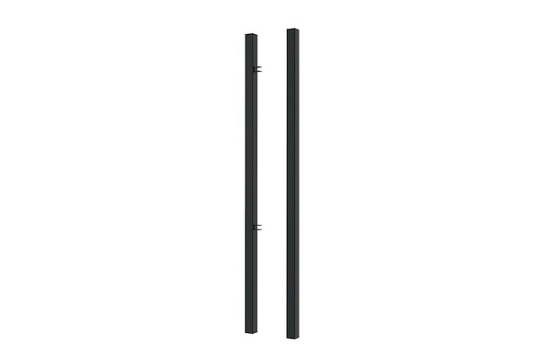 CASANOOV - Casanoov Lot de 2 poteaux en fer DARIO 6x6  cm H.190  cm Noir Mat - large
