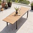 OVIALA - Table extensible en aluminium et bois synthétique marron 10  places - Nimes - vignette