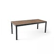 OVIALA - Table extensible en aluminium et bois synthétique marron 10  places - Nimes - vignette