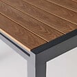OVIALA - Table extensible en aluminium et bois synthétique marron 10  places - Nimes - vignette