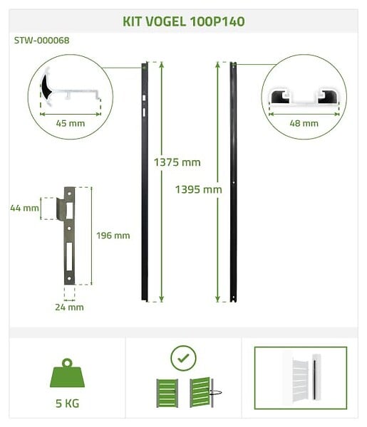 CASANOOV - Casanoov Kit d'inversion portillon VOGEL 100x140 cm - large
