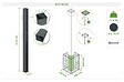 CASANOOV - Casanoov Lot de 4 poteaux aluminium gris ELDA H.240 - vignette