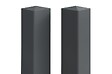 CASANOOV - Casanoov Lot de 4 poteaux aluminium gris ELDA H.240 - vignette