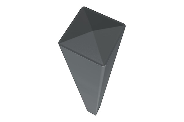 CASANOOV - Casanoov Lot de 4 poteaux aluminium gris ELDA H.240 - large