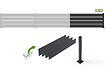 CASANOOV - Casanoov Clôture acier noir semi-ajourée avec poteau d'angle VELINO 8m H.80 cm - vignette