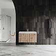KIAMAMI VALENTINA - Meuble De Salle De Bain Suspendu 100Cm Chêne Doré Sans Miroir | Cortina - vignette