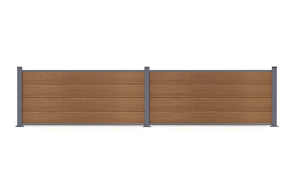 CASANOOV - Casanoov Clôture composite 2m Stockhorn H.90  cm sur plaque finition teck - large