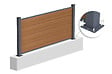 CASANOOV - Casanoov Clôture composite 2m Stockhorn H.90  cm sur plaque finition teck - vignette