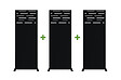 CASANOOV - Casanoov Lot de 3 panneaux décoratifs ARLBERG Noir H.160  cm motifs sur le haut - vignette