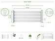 CASANOOV - Casanoov Kit clôture aluminium ajourée VOGEL – H.90   cm – L.1,90 m – blanc – kit complet - vignette