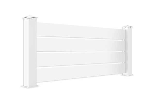 CASANOOV - Casanoov Kit clôture aluminium ajourée VOGEL – H.90   cm – L.1,90 m – blanc – kit complet - large