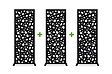 CASANOOV - Casanoov Lot de 3 panneaux décoratifs SUNNY Noir H.160  cm motifs intégral - vignette