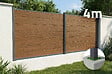 CASANOOV - Casanoov Clôture composite Stockhorn 4 m H.150   cm sur plaque finition teck - vignette