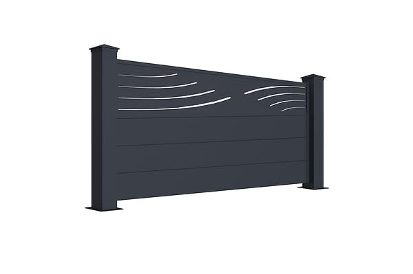 CASANOOV - Casanoov Lot de 5 kits de clôture en aluminium VELETA - H. 90   cm - Kit complet 9,5 m - large