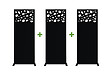 CASANOOV - Casanoov Lot de 3 panneaux décoratifs SUNNY Noir H.160  cm motifs sur le haut - vignette
