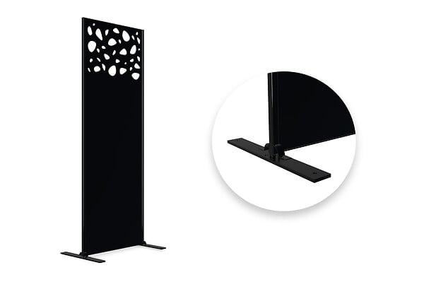 CASANOOV - Casanoov Lot de 3 panneaux décoratifs SUNNY Noir H.160  cm motifs sur le haut - large