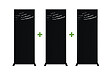 CASANOOV - Casanoov Lot de 3 panneaux décoratifs VELETA Noir H.160  cm motifs sur le haut - vignette