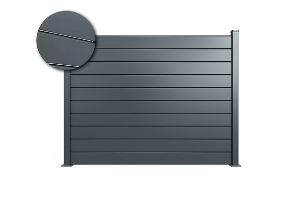 CASANOOV - Casanoov Clôture Aluminium Persienne 8m VANO H.150  cm gris - large