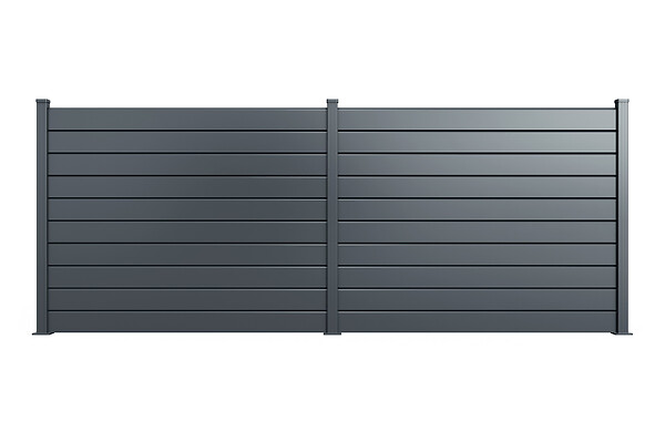 CASANOOV - Casanoov Clôture Aluminium Persienne 8m VANO H.150  cm gris - large