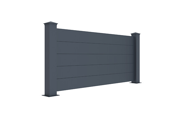 CASANOOV - Casanoov Lot de 2 kits de clôture aluminium NIESEN H.90   cm - kits complet 3.8m - large