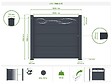 CASANOOV - Casanoov Lot de 2 kits de clôture aluminium LIFE H.170   cm - kits complet 3.8m - vignette