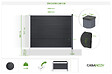 CASANOOV - Casanoov Kit clôture composite 2m STOCKHORN H.150  cm gris à sceller - vignette