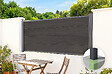 CASANOOV - Casanoov Clôture composite Stockhorn 2 m x 90  cm, à installer dans le sol, gris - vignette