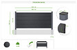 CASANOOV - Casanoov Clôture composite Stockhorn 2 m x 90  cm, à installer dans le sol, gris - vignette