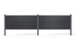 CASANOOV - Casanoov Clôture composite Stockhorn 2 m x 90  cm, à installer dans le sol, gris - vignette