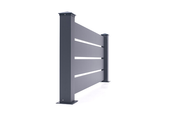 CASANOOV - Casanoov Lot de 5 kits de clôture aluminium VOGEL H.90   cm - kits complet 9.5 m - large