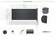 CASANOOV - Casanoov Clôture composite Stockhorn de 8 mètres de long et 90   cm de haut, pour installation enterrée, grise - vignette