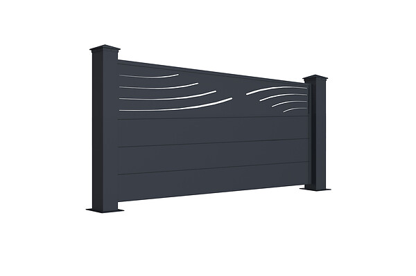 CASANOOV - Casanoov Lot de 3 kits de clôture aluminium VELETA H.90   cm - kits complet 5.7m - large