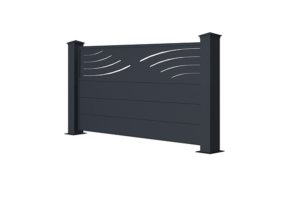 CASANOOV - Casanoov Lot de 3 kits de clôture aluminium VELETA H.90   cm - kits complet 5.7m - large