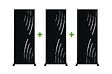 CASANOOV - Casanoov Lot de 3 panneaux décoratifs VELETA Noir H.160  cm motifs côté droit - vignette