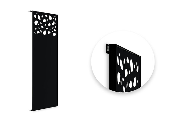 CASANOOV - Casanoov Panneau décoratif SUNNY noir H.160  cm motifs sur le haut - large