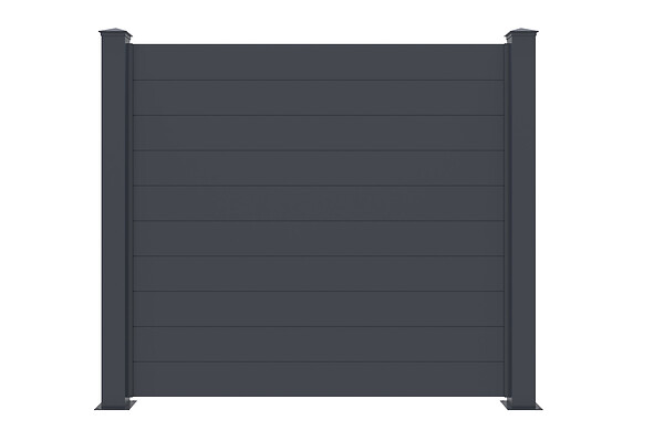 CASANOOV - Casanoov Kit clôture aluminium pleine NIESEN – H.170   cm – L.1,90 m – kit complet - large