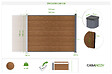 CASANOOV - Casanoov Kit clôture composite 2m STOCKHORN H.150  cm teck sur platine - vignette