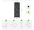 CASANOOV - Casanoov Lot de 2 panneaux décoratifs RUIVO noir H.160  cm motif intégral - vignette