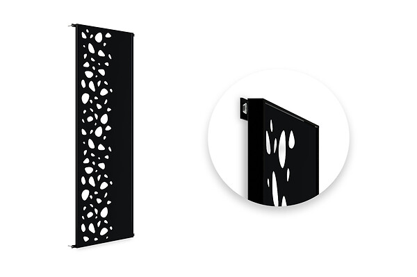 CASANOOV - Casanoov Lot de 2 panneaux décoratifs SUNNY Noir H.160  cm motifs côté gauche - large