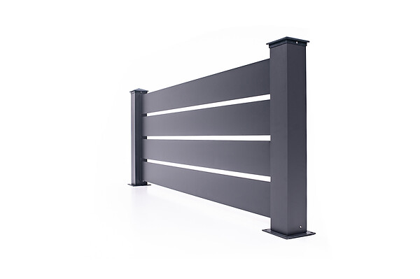 CASANOOV - Casanoov Lot de 2 kits de clôture aluminium VOGEL H.90   cm - kits complet 3.8m - large