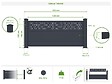 CASANOOV - Casanoov Kit clôture aluminium semi-ajourée ADULA – H.90   cm – L.1,90 m – kit complet - vignette