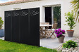 CASANOOV - Casanoov Panneau décoratif VELETA noir H.160  cm motifs sur le haut - vignette