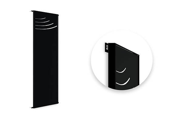 CASANOOV - Casanoov Panneau décoratif VELETA noir H.160  cm motifs sur le haut - large