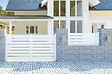 CASANOOV - Casanoov Lot de 5 kits de clôture aluminium VOGEL H.90   cm blanc - kits complet 9.5 m - vignette