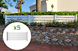 CASANOOV - Casanoov Lot de 5 kits de clôture aluminium VOGEL H.90   cm blanc - kits complet 9.5 m - vignette