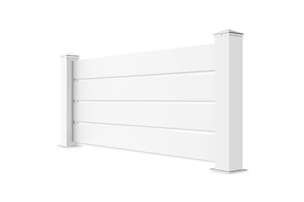 CASANOOV - Casanoov Lot de 5 kits de clôture aluminium VOGEL H.90   cm blanc - kits complet 9.5 m - large