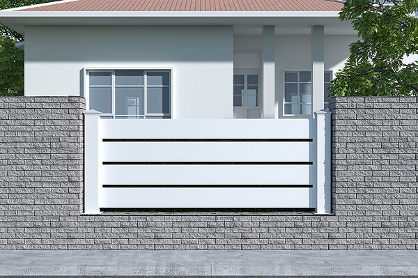 CASANOOV - Casanoov Lot de 5 kits de clôture aluminium VOGEL H.90   cm blanc - kits complet 9.5 m - large